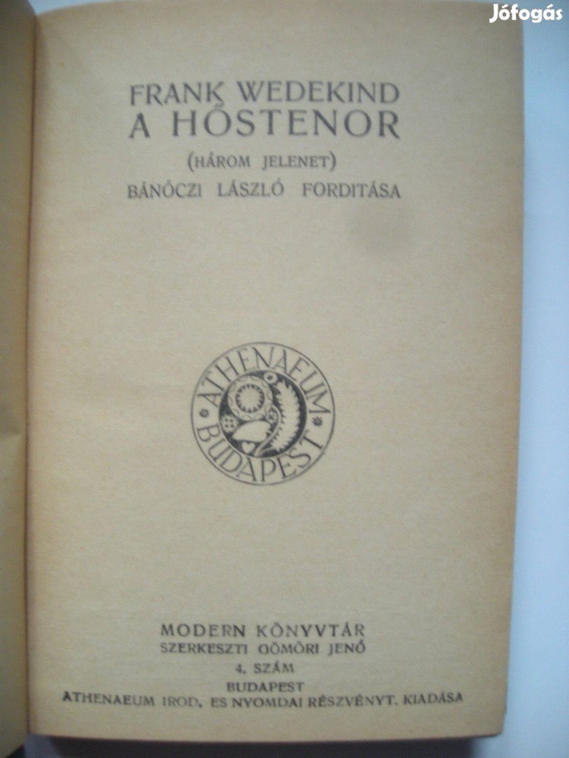 Frank Wedekind A hőstenor