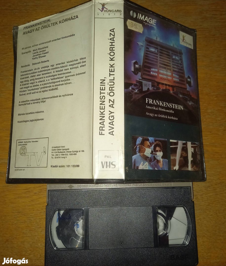 Frankenstein, avagy az őrültek kórháza - horror vhs