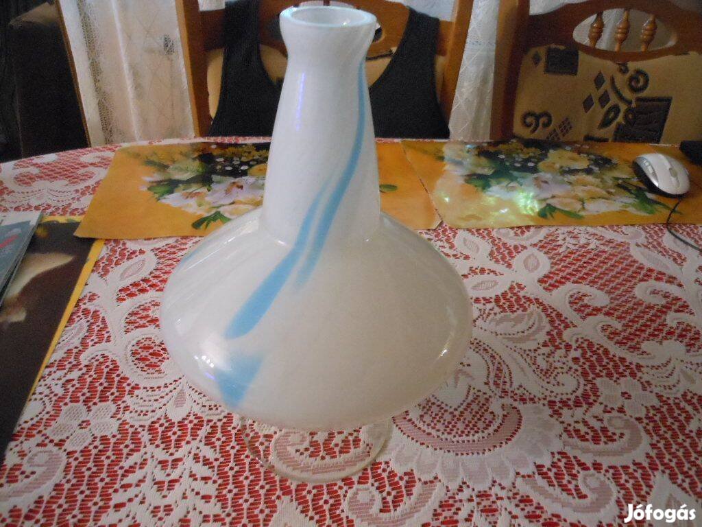 Frantisek Koudelka világoskék talpas nyakasufo öblösformájú váza