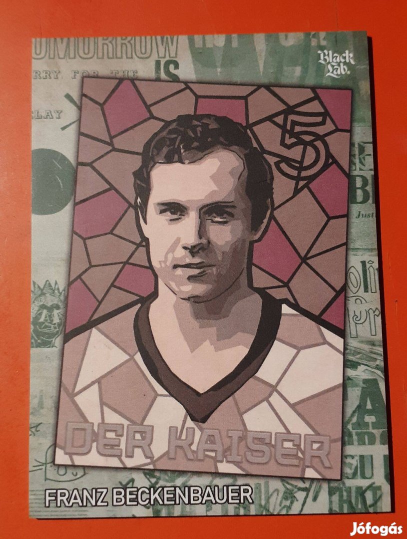 Franz Beckenbauer Black Lab Poster Art focis kártya