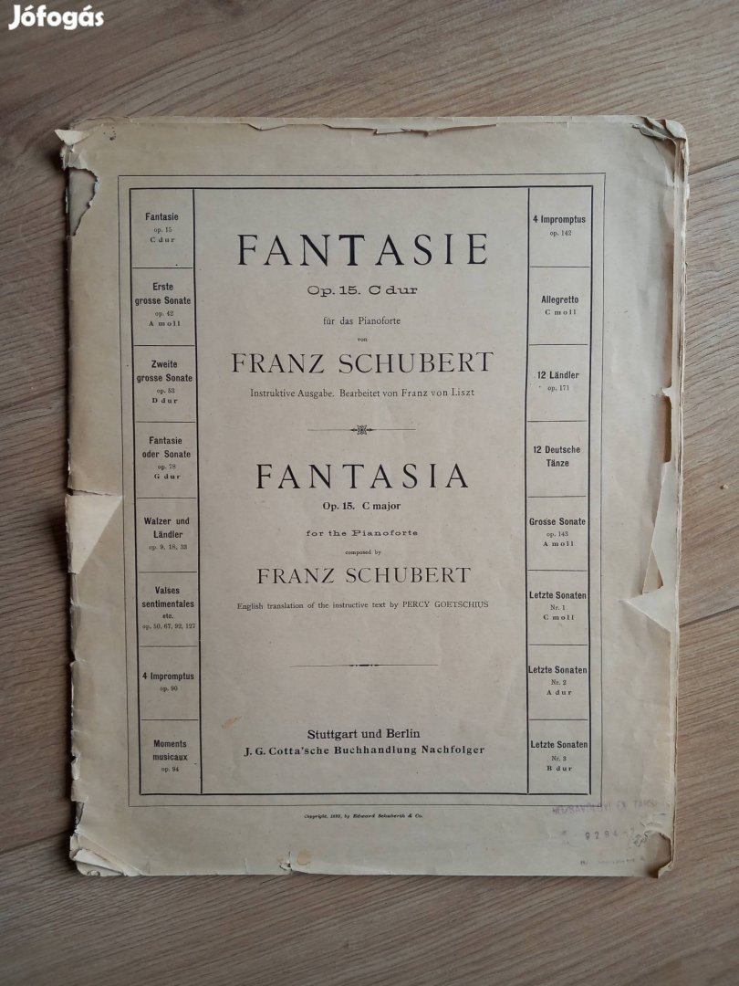 Franz Schubert fantasia kotta