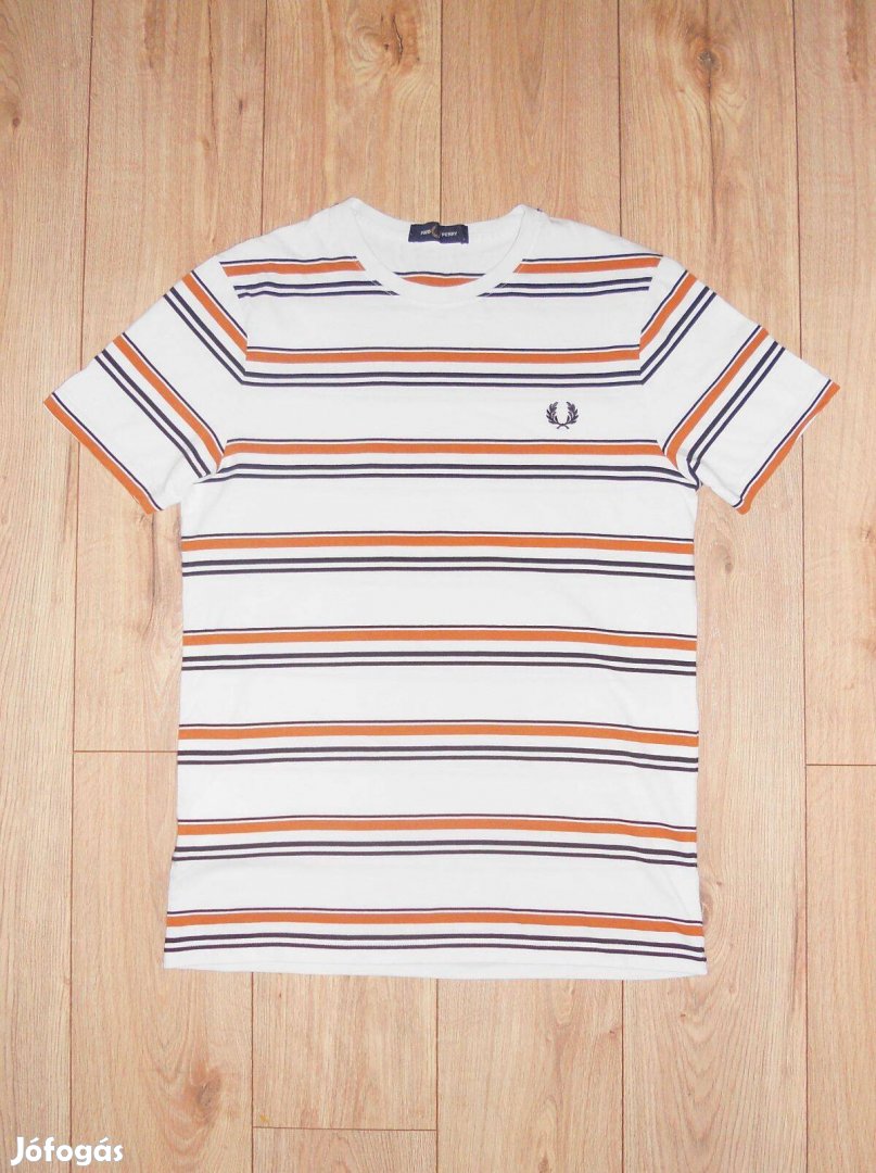 Fred Perry csíkos rövid ujjú póló (S-es)