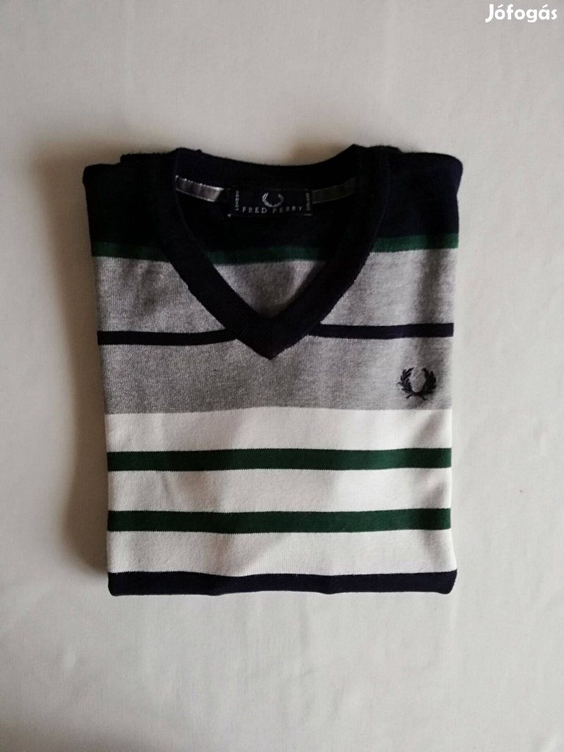 Fred Perry férfi 80% gyapjú pulóver S-es