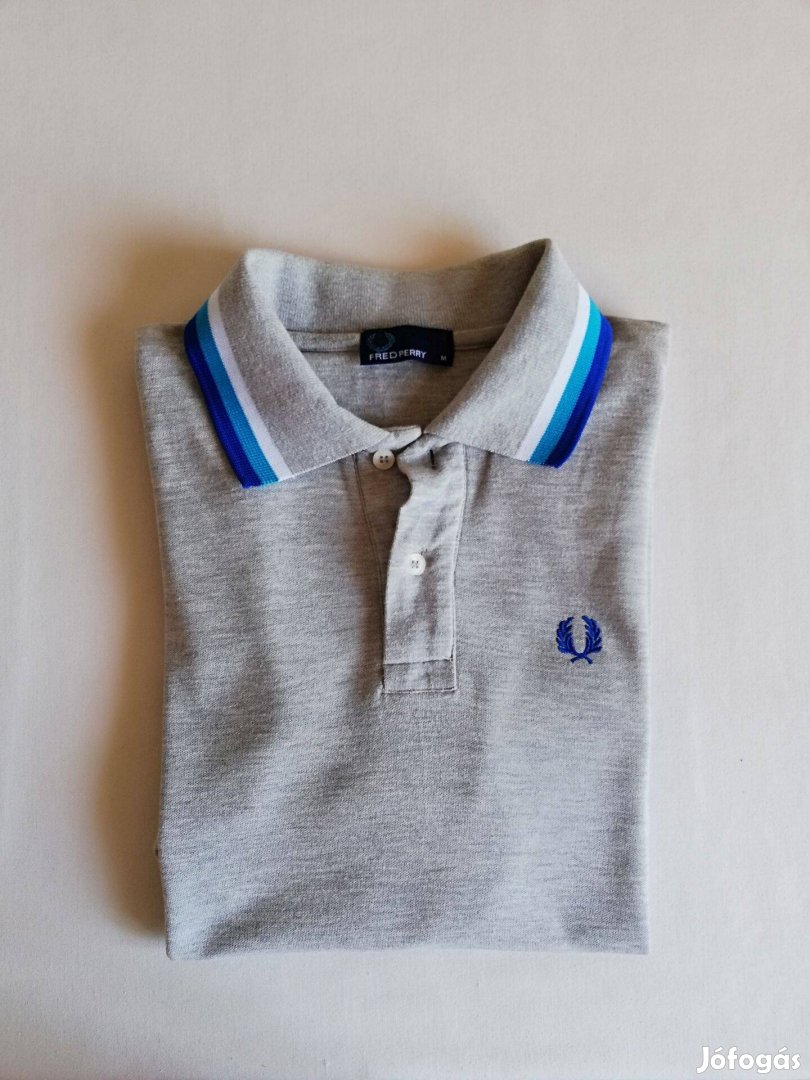 Fred Perry férfi galléros rövid ujjú póló M-es