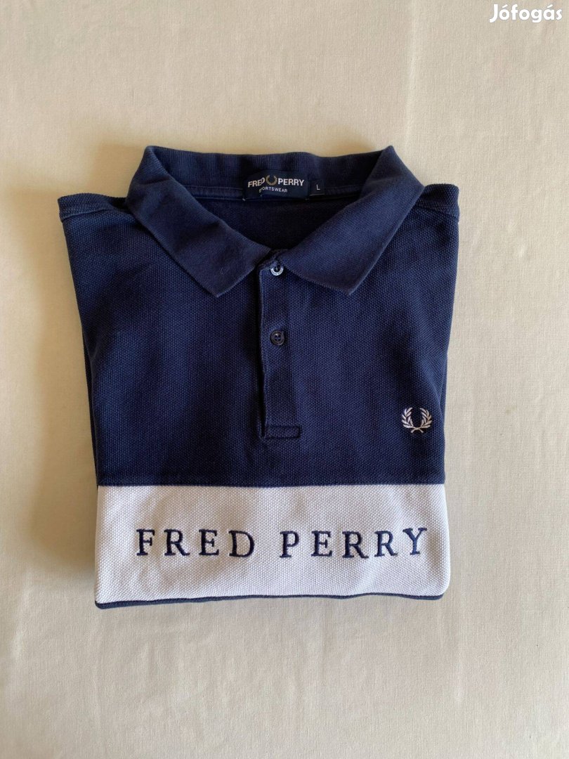 Fred Perry férfi pamut pulóver L-es