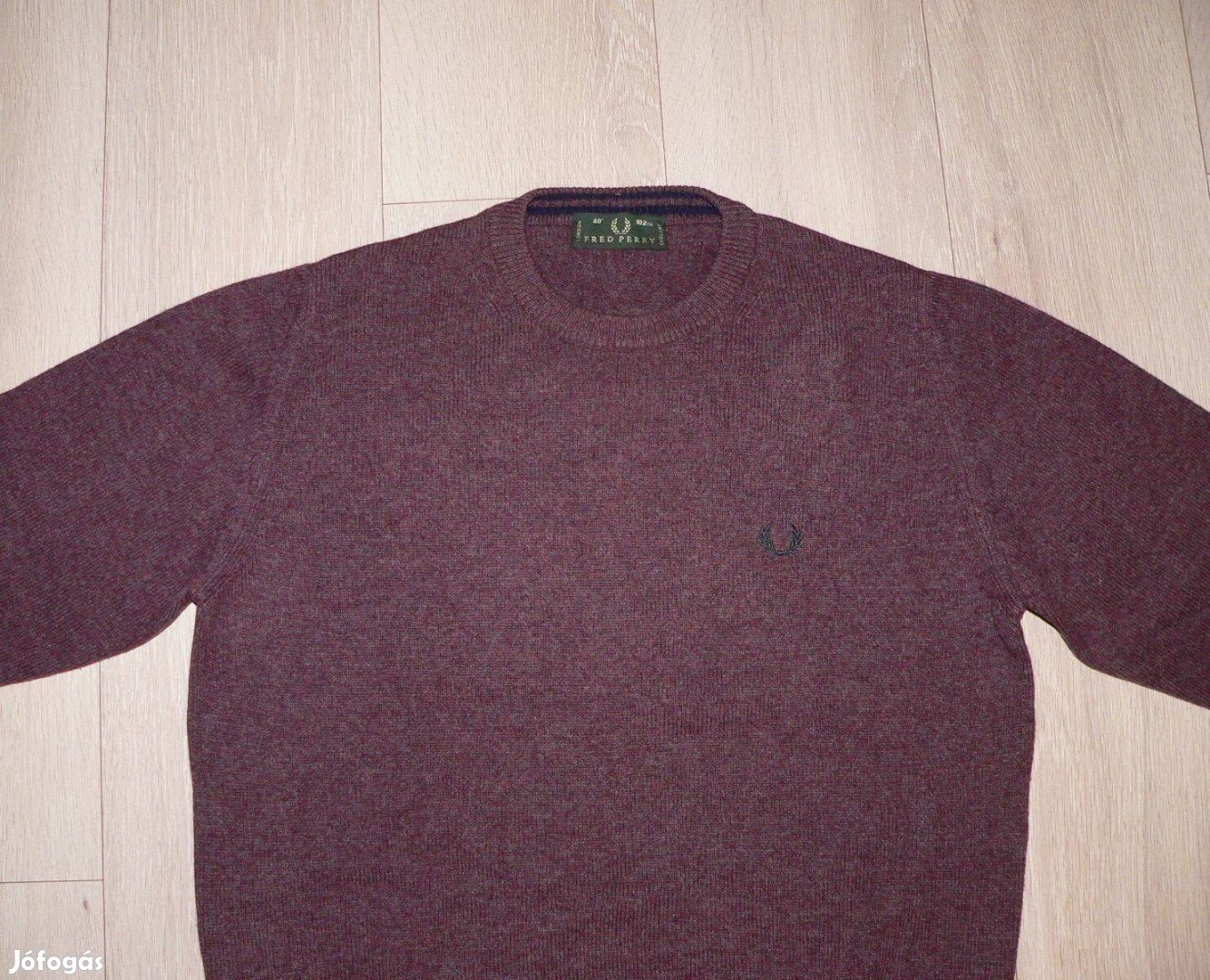 Fred Perry gyapjú pulóver (M)