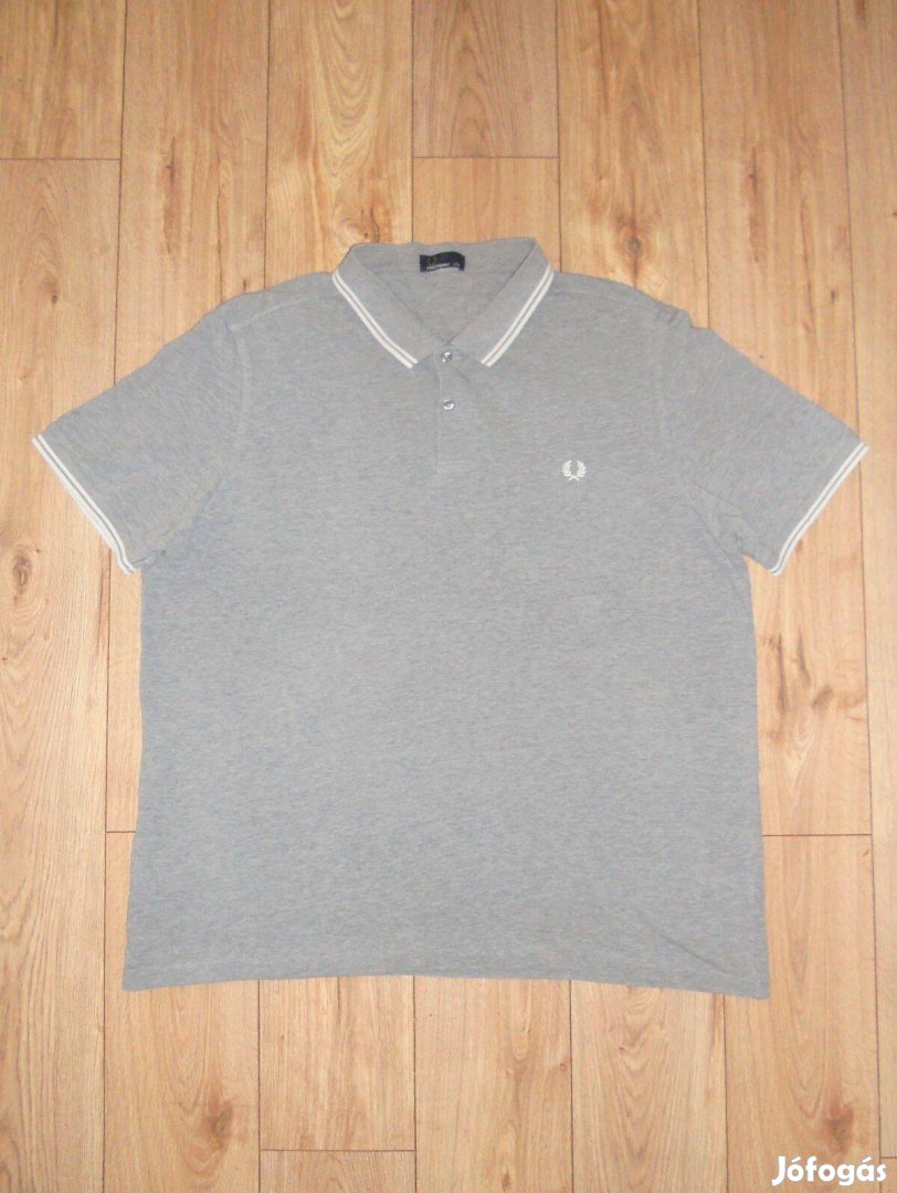 Fred Perry szürke galléros póló (3XL-es)