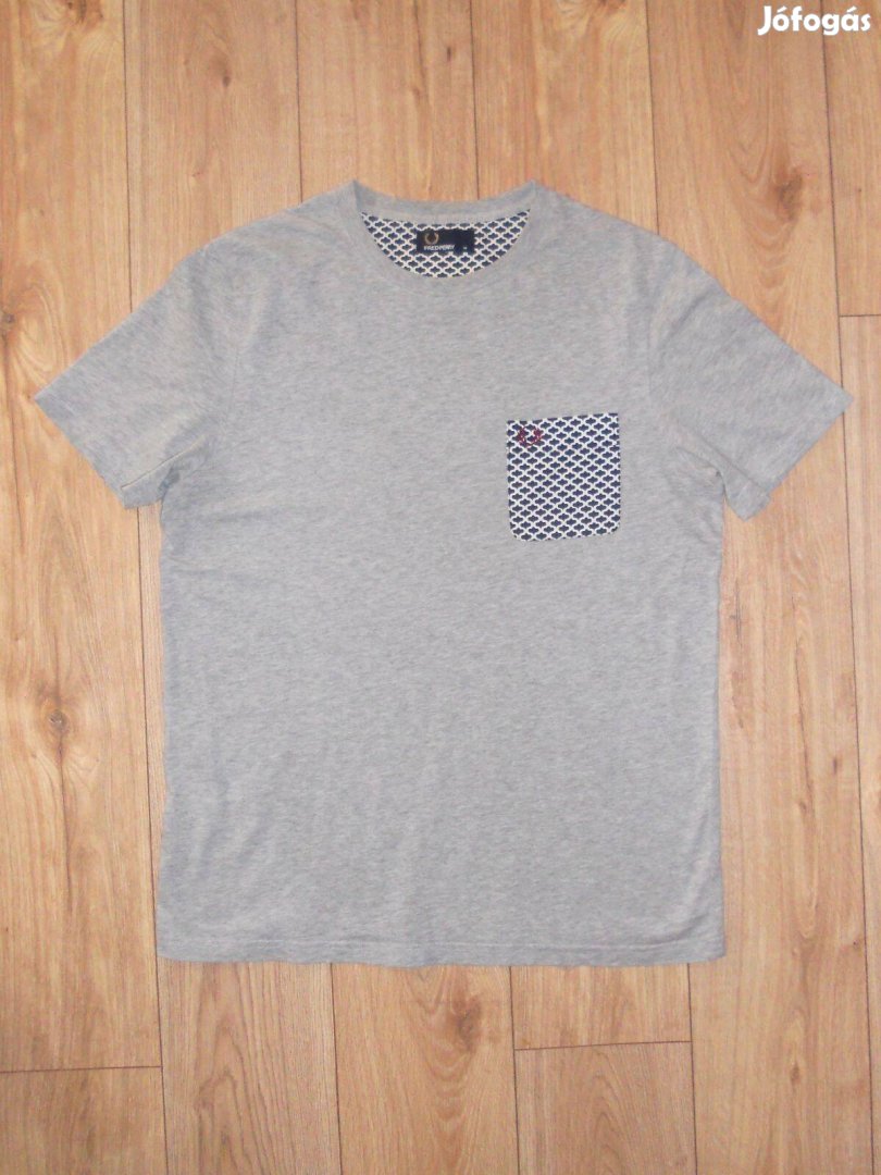 Fred Perry szürke rövid ujjú póló M-es