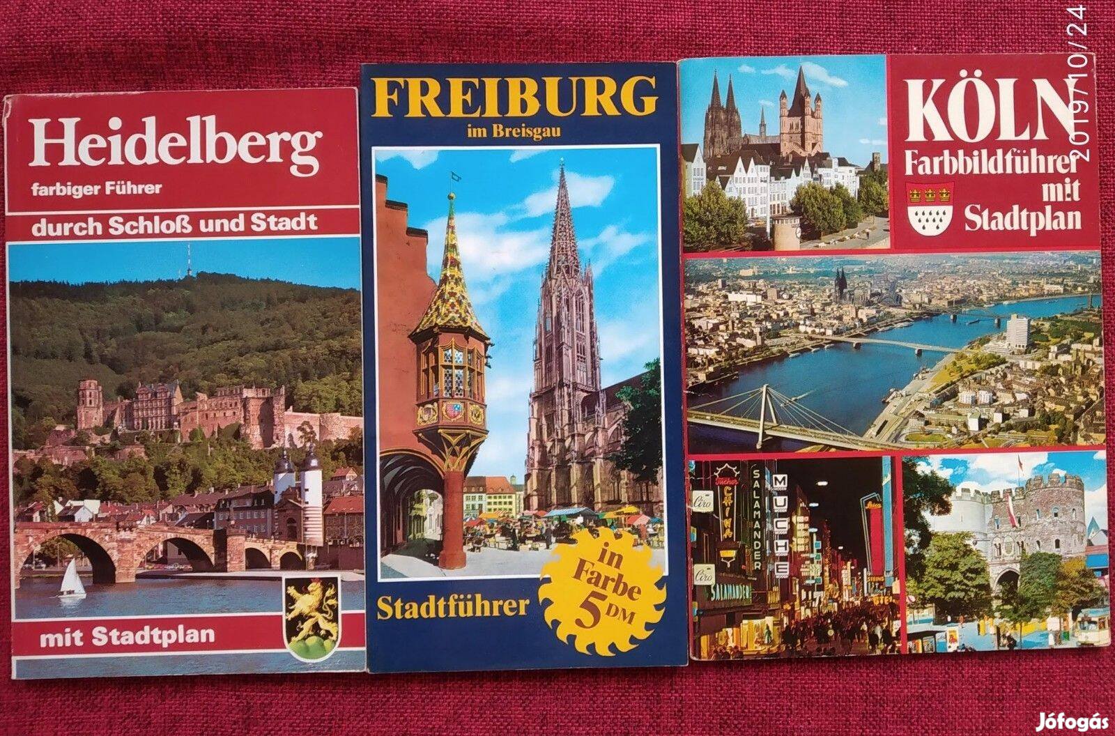 Freiburg Heidelberg Köln Németország képes album és utikalauz térkép