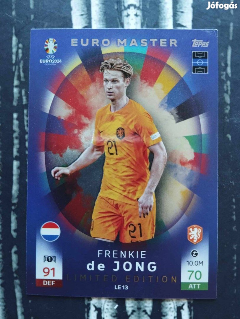 Frenkie de Jong (Hollandia) Limited Edition Euro 2024 focis kártya