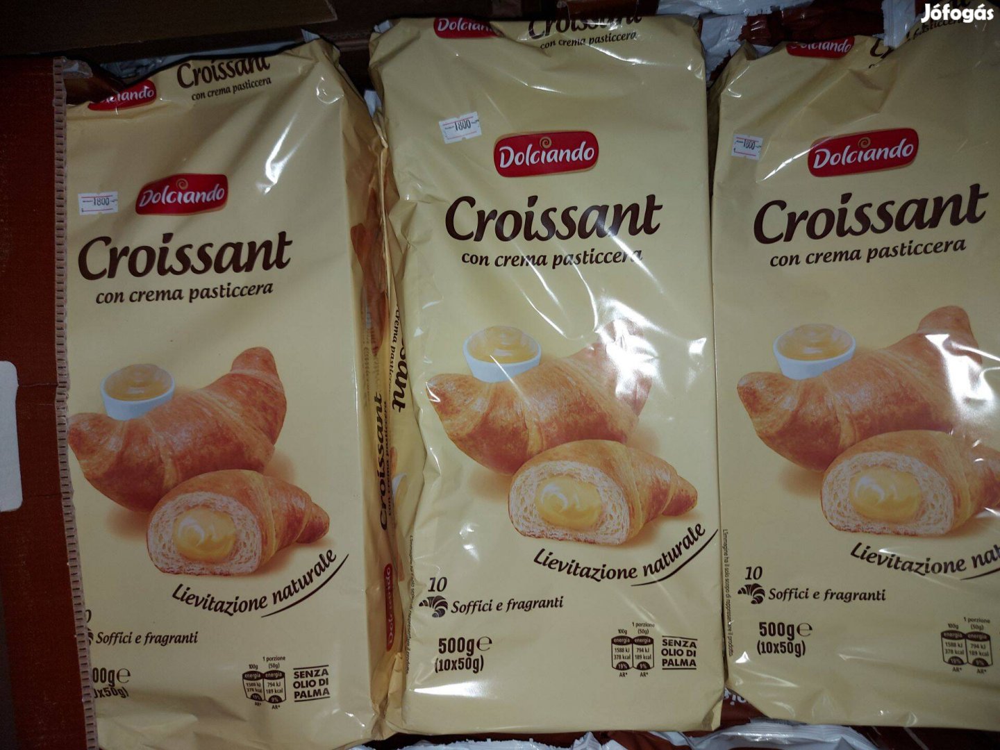 Friss Olasz Croissant 10 darabos Vaniliás Krémmel