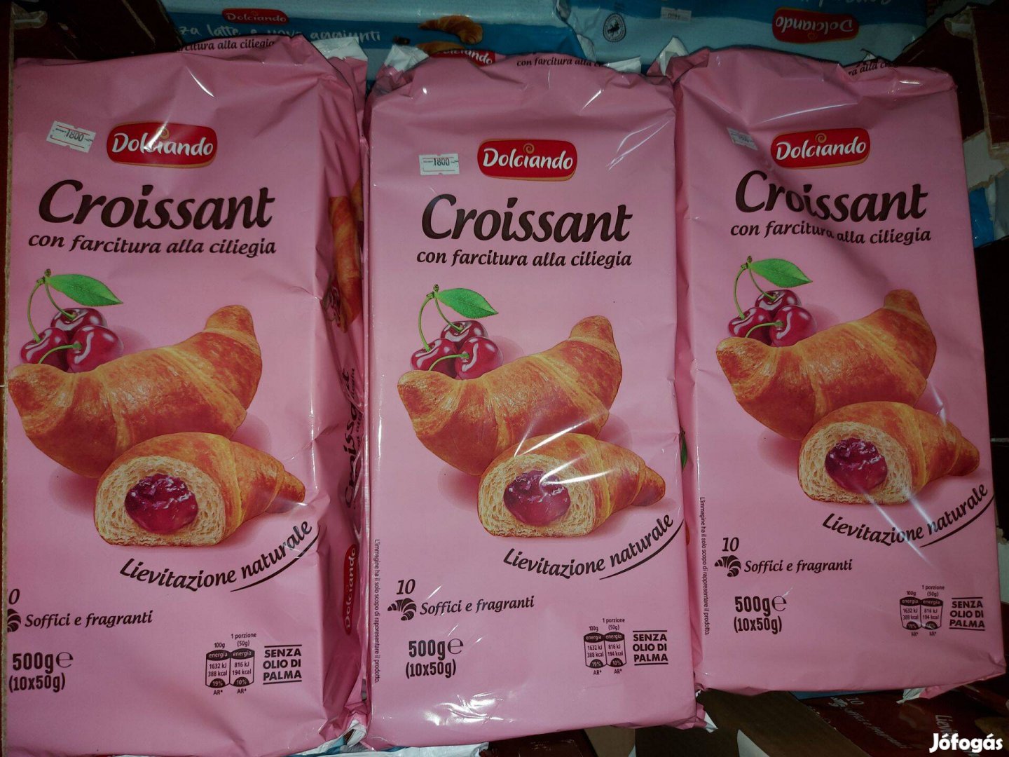 Friss Olasz Croissant 10 db-s Édes - Meggy Krémmel