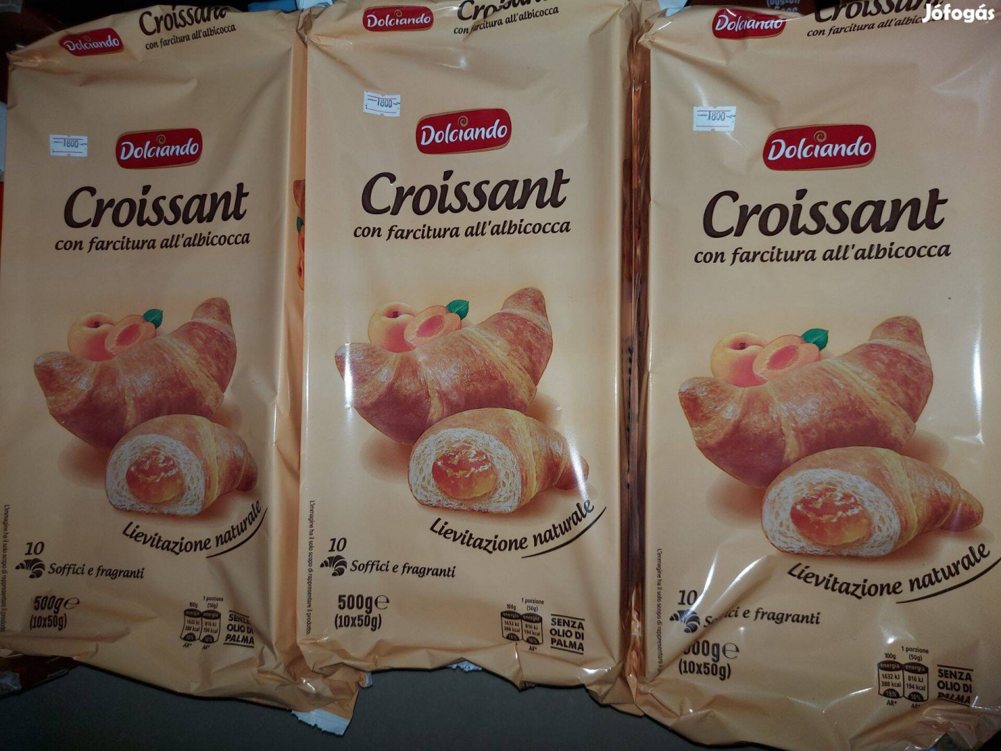 Friss Olasz Croissant 10 db-s Sárgabarack Krémmel