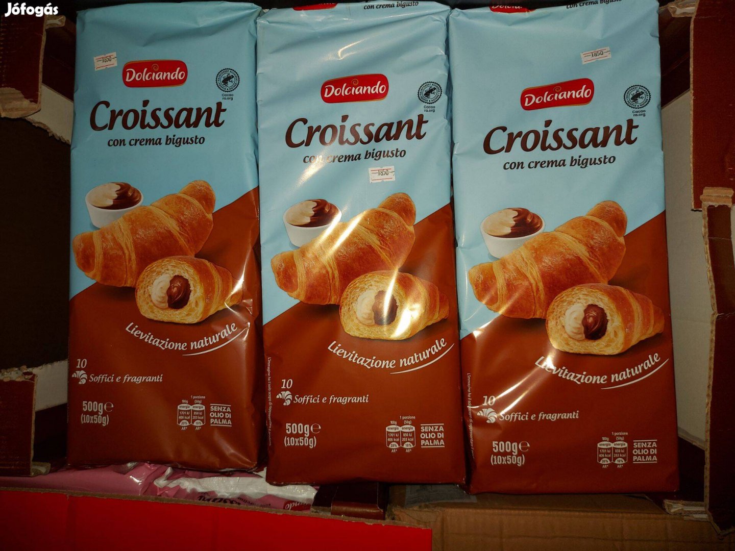 Friss Olasz Croissant 10 db-s Tejszínes - Csoki Krémmel