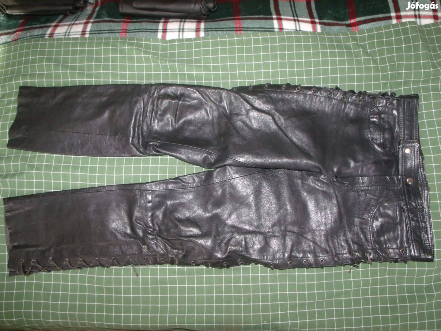 Front Line fűzős motoros bőrnadrág derék 82cm motorosnadrág