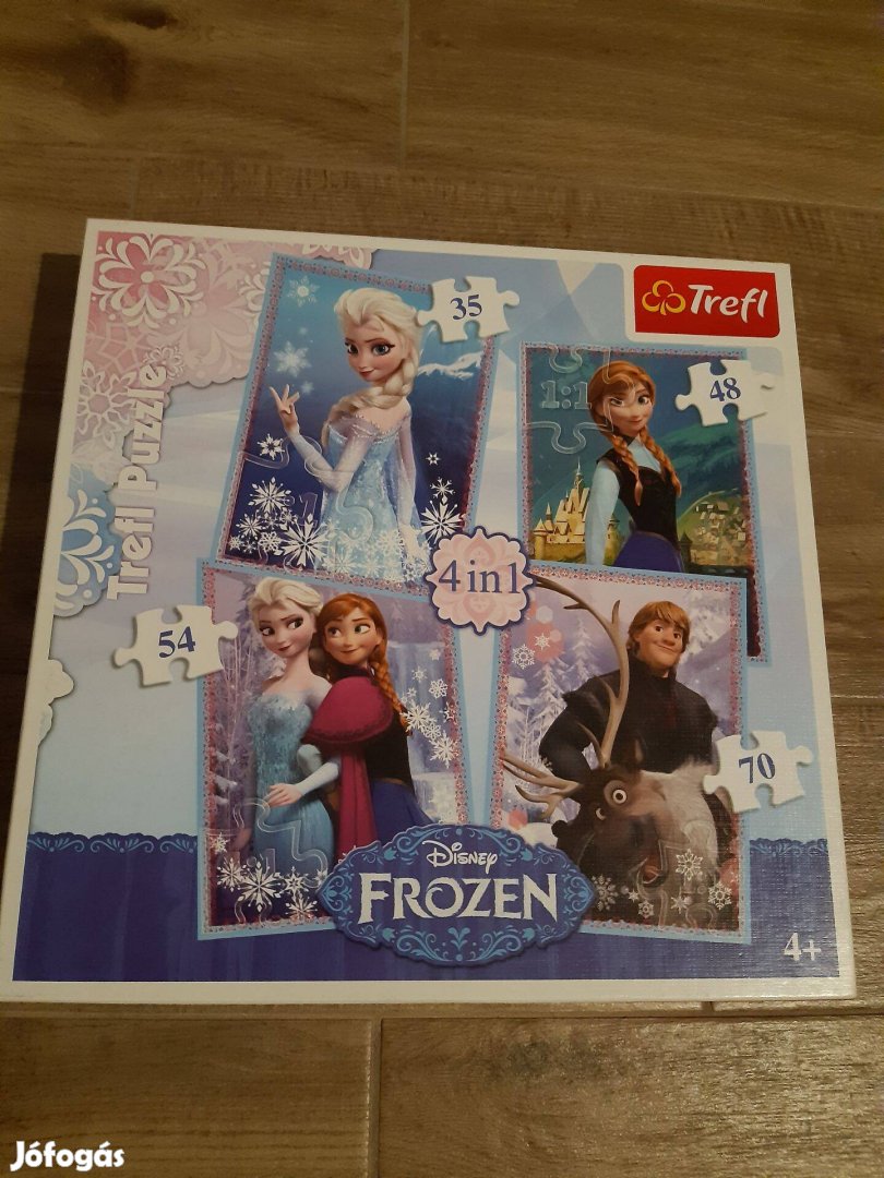Frozen, Jégvarázs puzzle, 4db puzzle egy dobozban 2 000 Ft