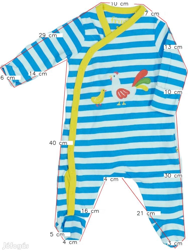 Frugi Használt (újszerű) Fiú Hosszú ujjú rugdalózó (Méret: 68)