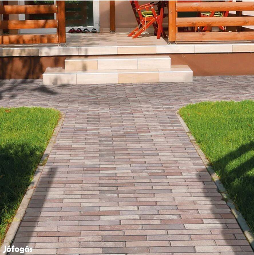 Frühwald Classic 10x20x4 cm térkő barna melír színben 3960 Ft/m2