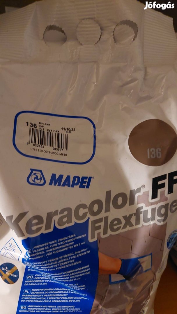 Fuga Mapei 136 tőzeg 5 kg