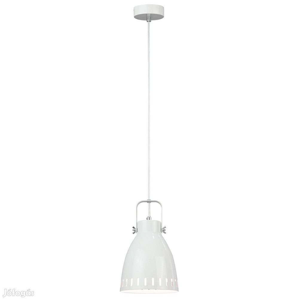 Függőlámpa, fehér/fém, AIDEN TYP3