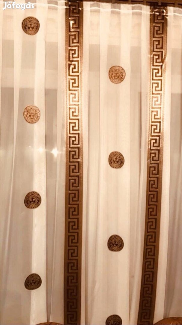 Függöny barna arany színben