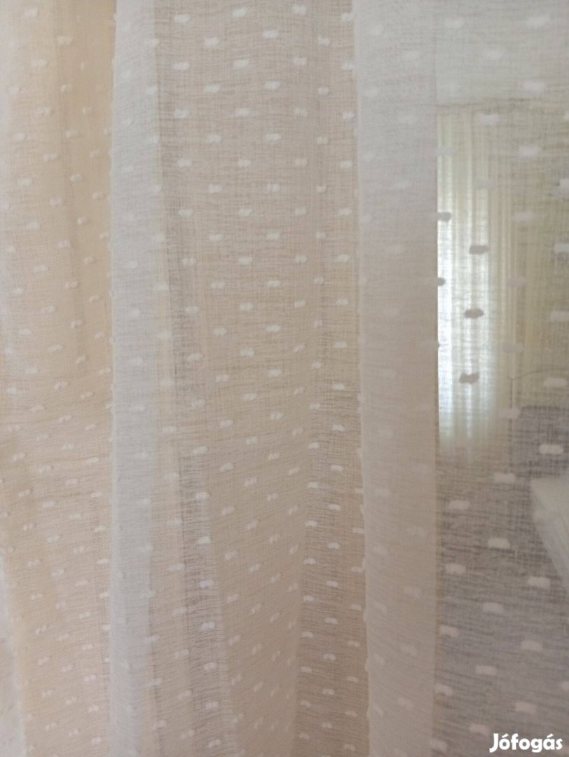 Függöny fehér 140x250 cm 1 db eladó