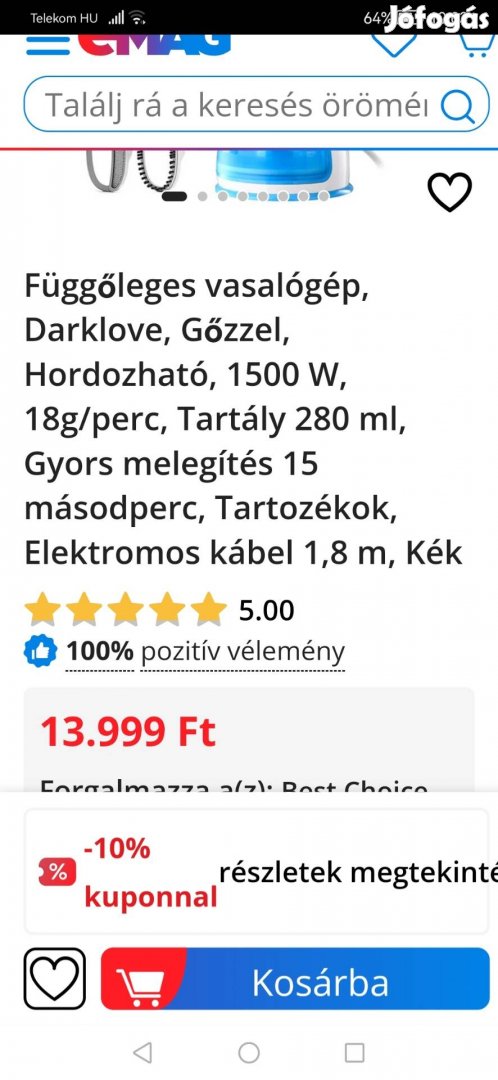 Fügőleges Vasalógép