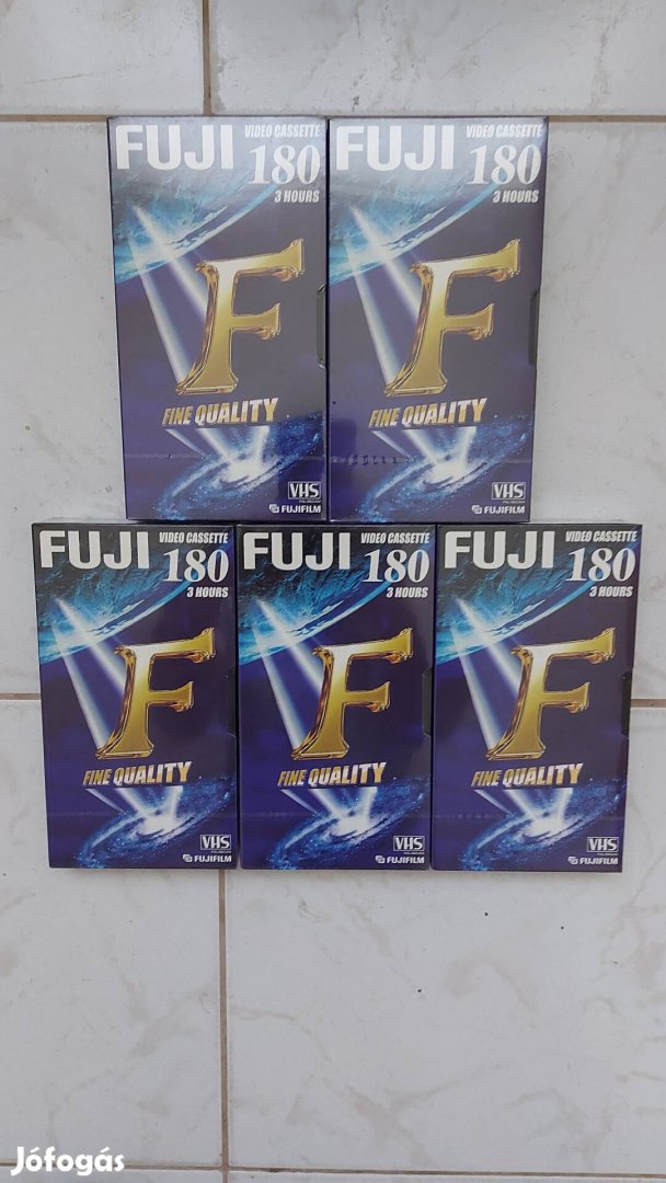 Fuji FQ E-180 VHS kazetta 5db Új! Bontatlan!