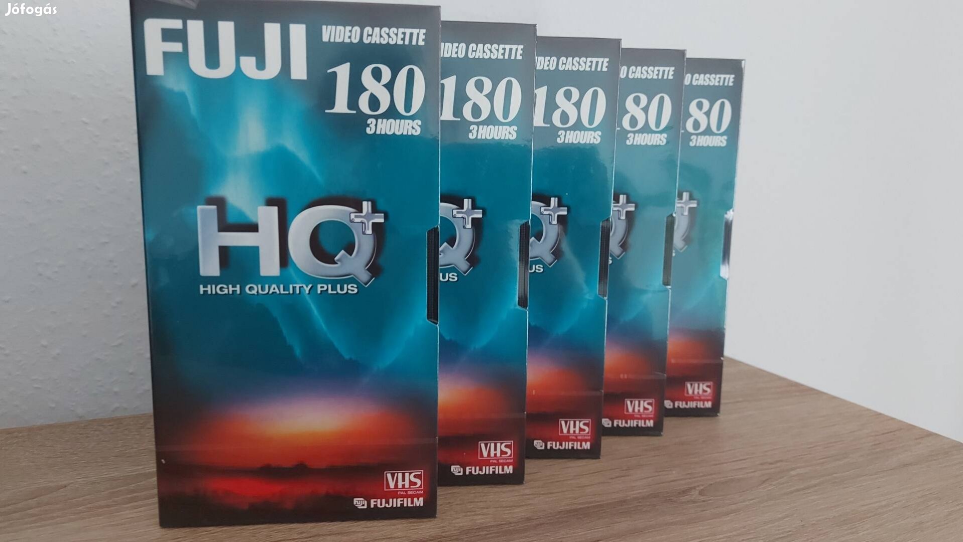 Fuji VHS kazetta E-180 HQ+ 5db Új! Bontatlan!