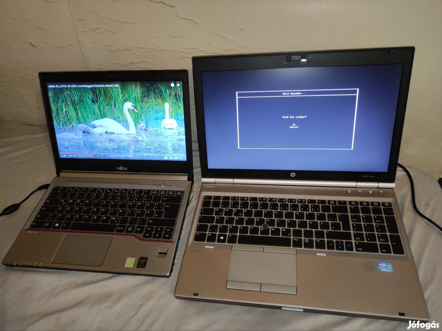 Fujitsu i7, HP i5 laptop 