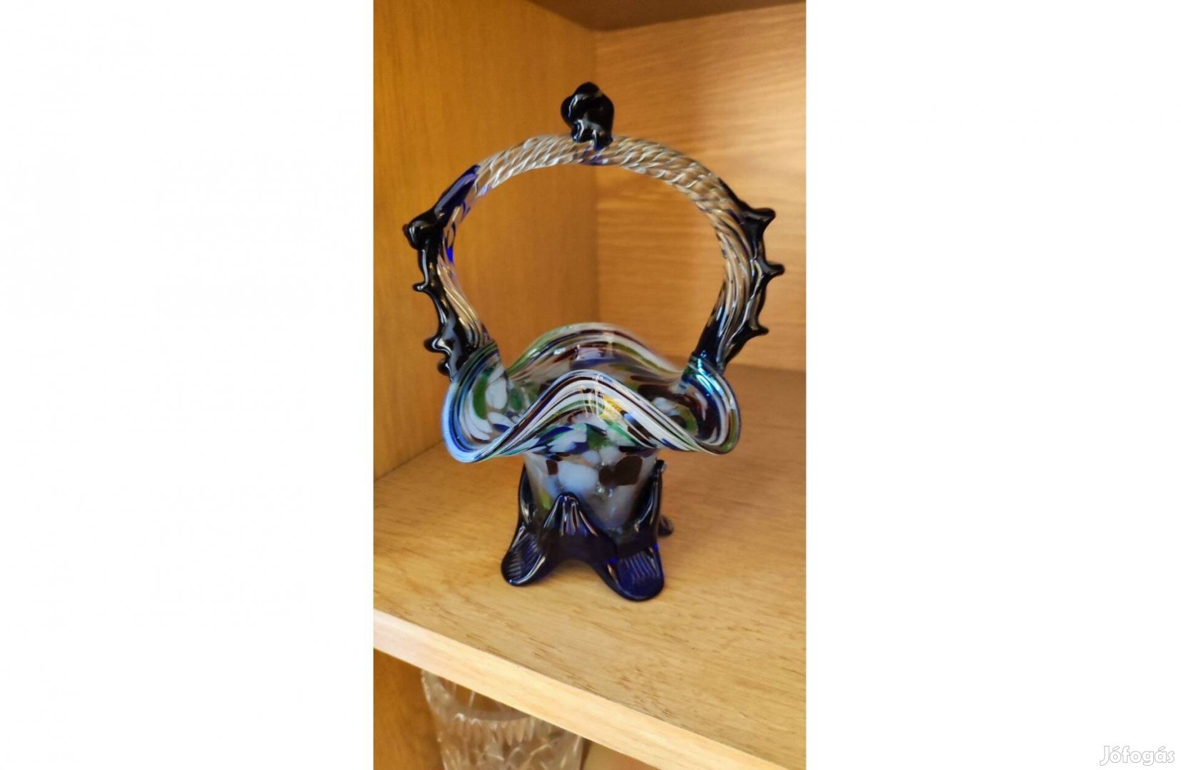 Fújt üveg Bohemia művészi üveg kosár