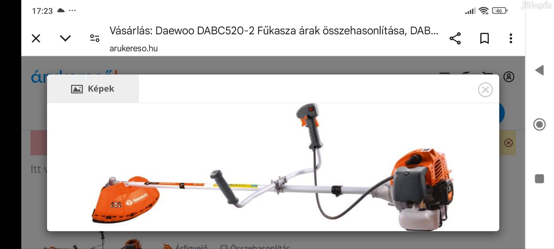 Fűkasza új garanciális 
