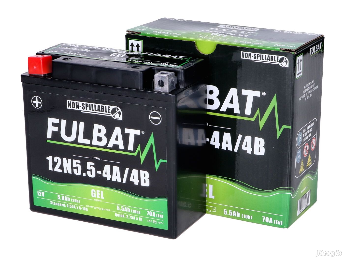 Fulbat 12N5.5-4A/4B zselés akkumulátor