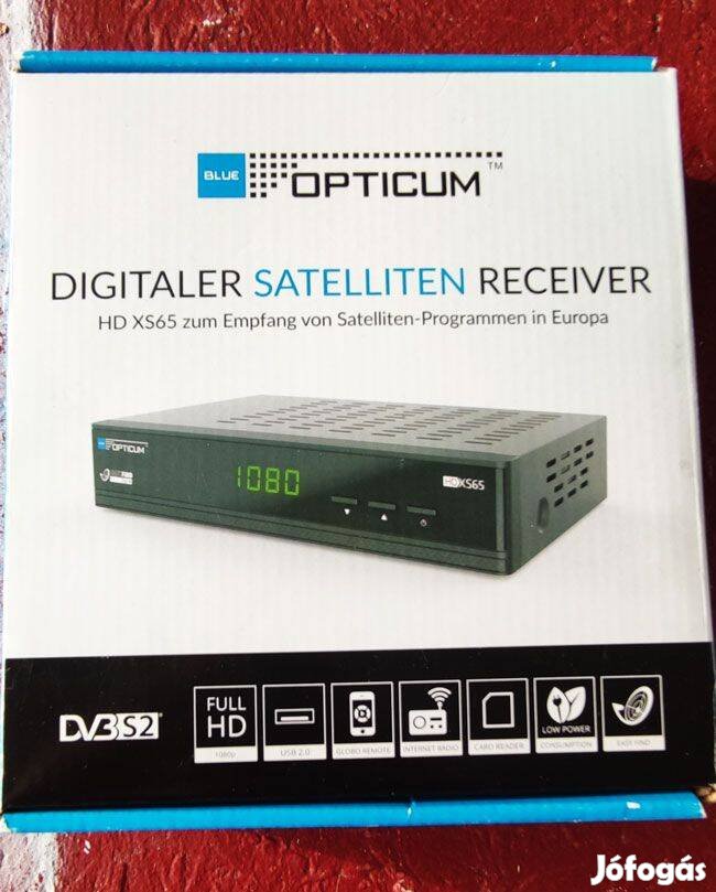 Full HD beltéri egység (set-top box) DVB-S2 tunerrel dobozával