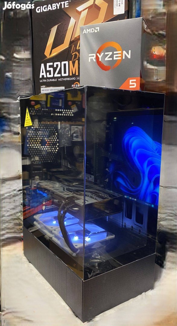 Full View AmD Ryzen5-ös Gamer-Pc-Eladó