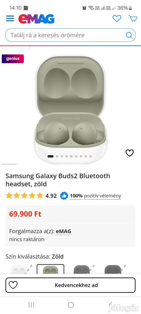 Füllhalgató Samsung