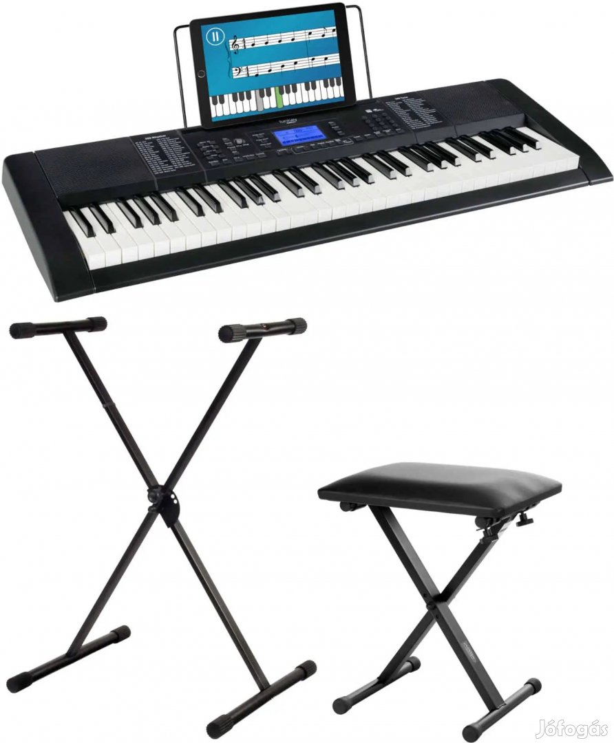 FunKey 61 Pro Kiadás Fekete KÉSZLET (billentyűállvány és ülőke)