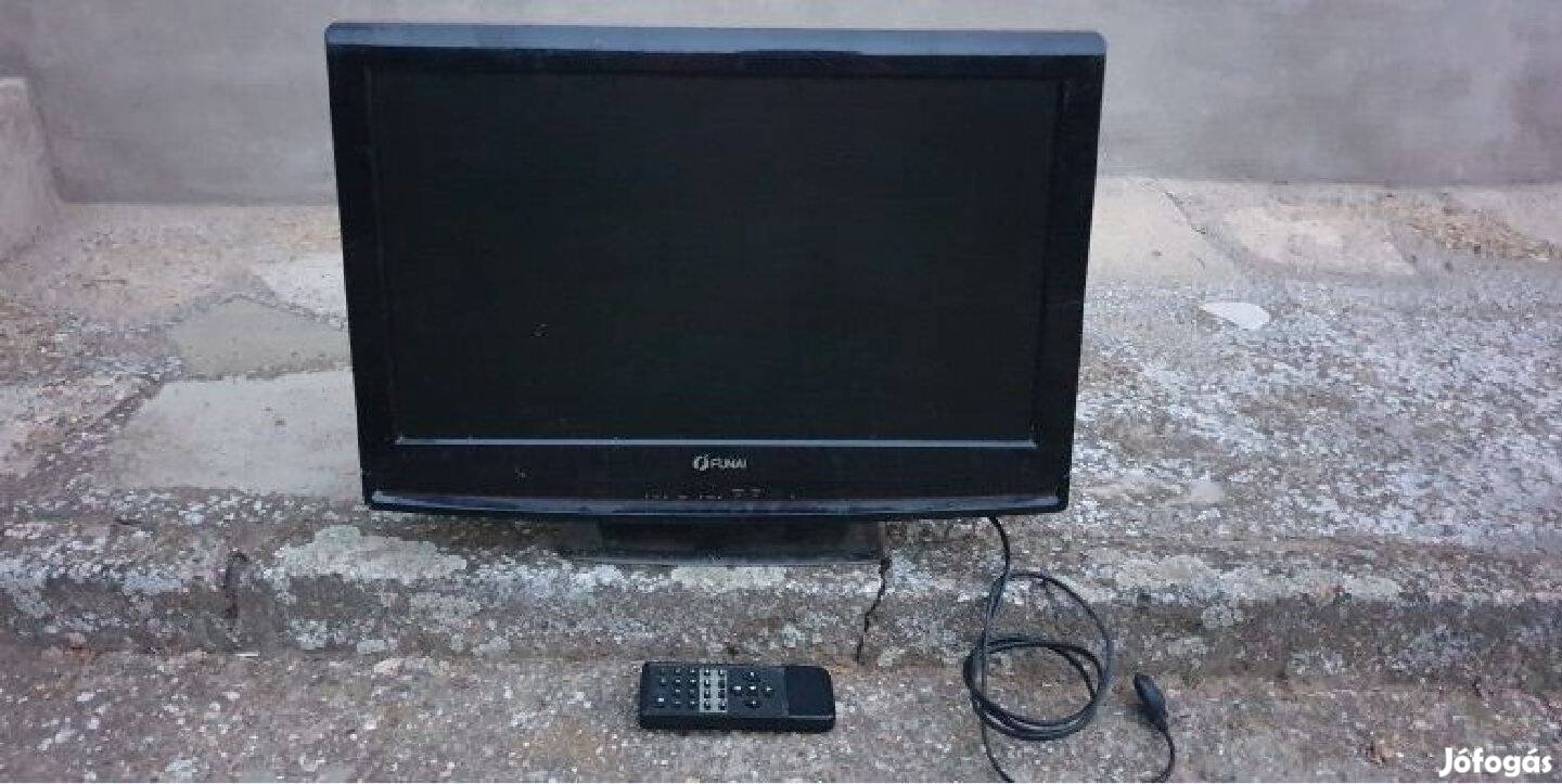 Funai fekete 22-es LCD TV eladó. Küldés megoldható