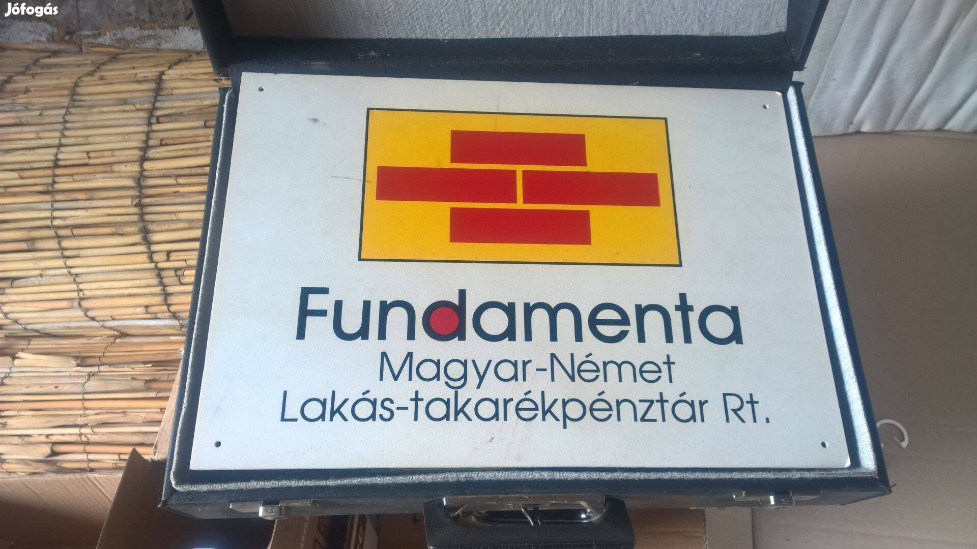 Fundamenta cégtábla az alakuláskori! eredeti állapot! retro relikvia!