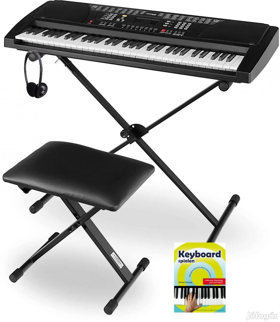 Funkey Super Kit 61 Billentyű Fekete Állvánnyal, Paddal,