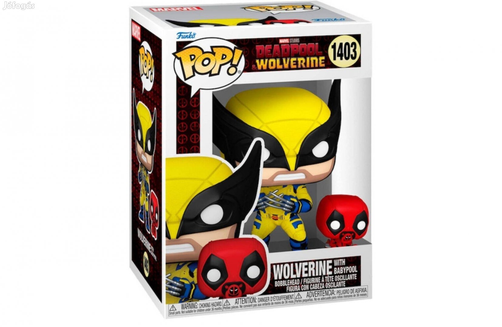 Funko POP! 1403 Wolverine with Babypool játékfigura, újszerű