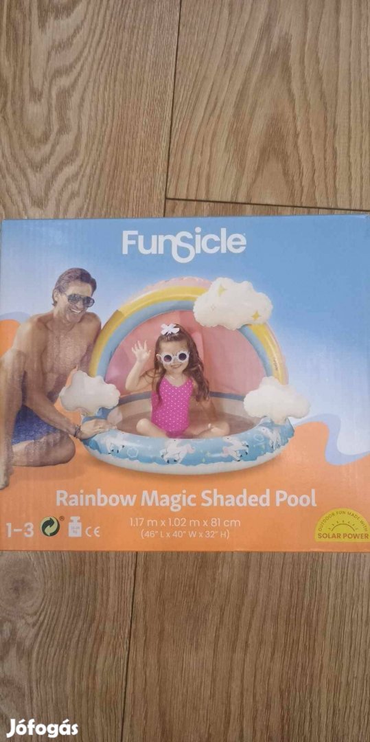 Funsicle rainbow magic árnyékolt gyerek medence, 117x102x81 cm, vadona
