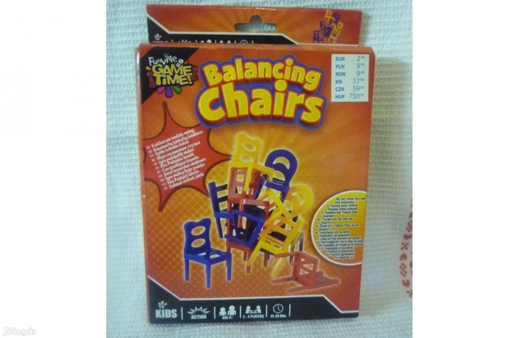 Funville Kids: Zuhanó székek ügyességi társasjáték 4+