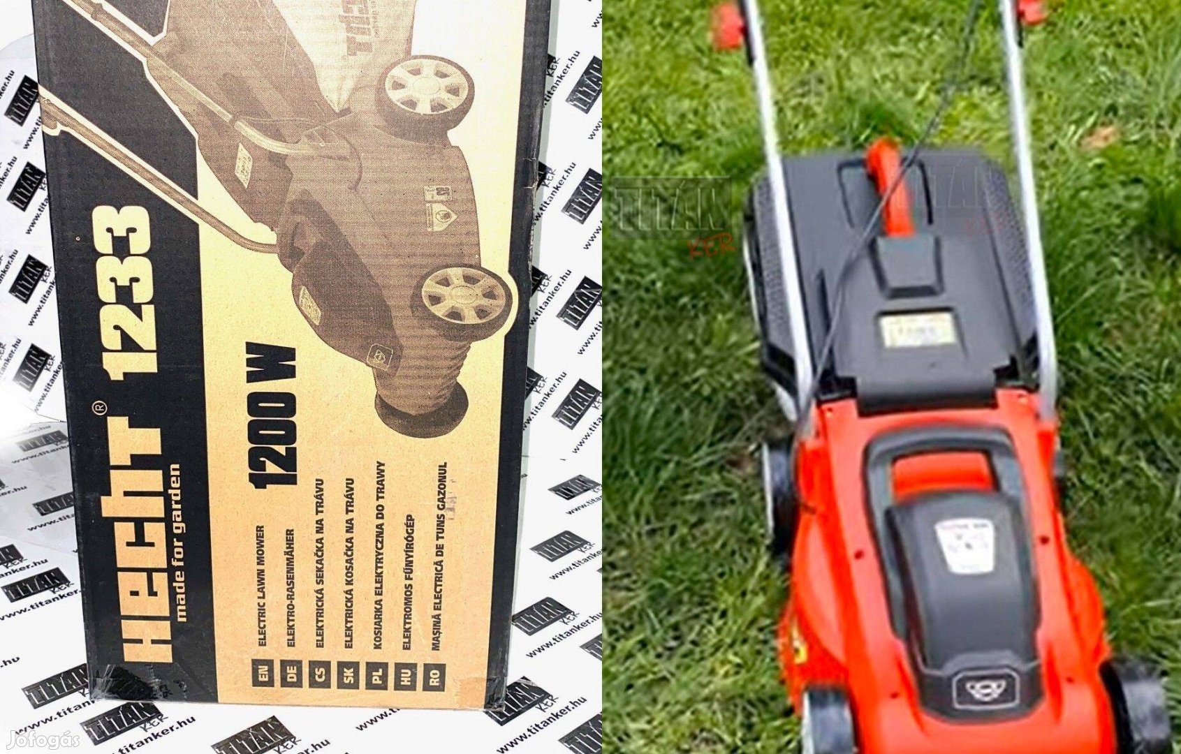 Fűnyíró elektromos fűnyíró gép 1200W 30l 33cm H