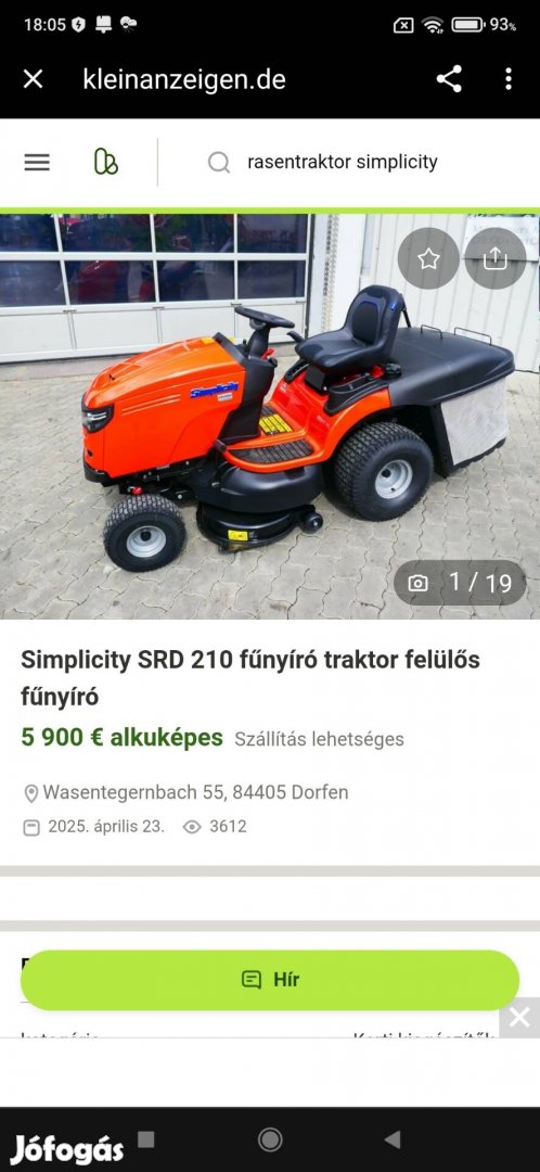 Fűnyíró traktor!