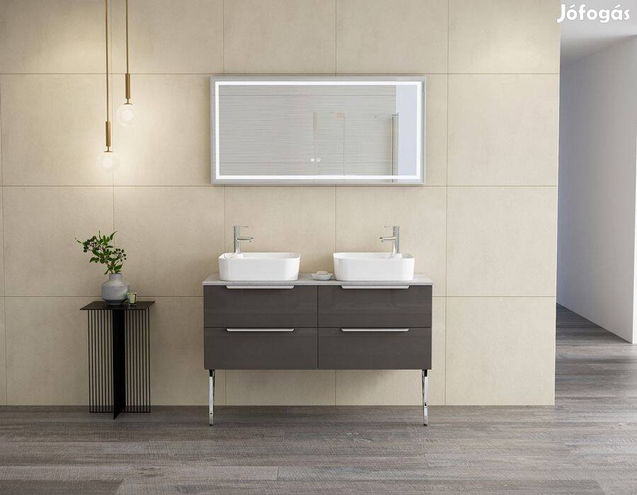 Fürdőszoba bútor,NOLA 120 4F 2M/ tükör, mosdóval, országos szállítás
