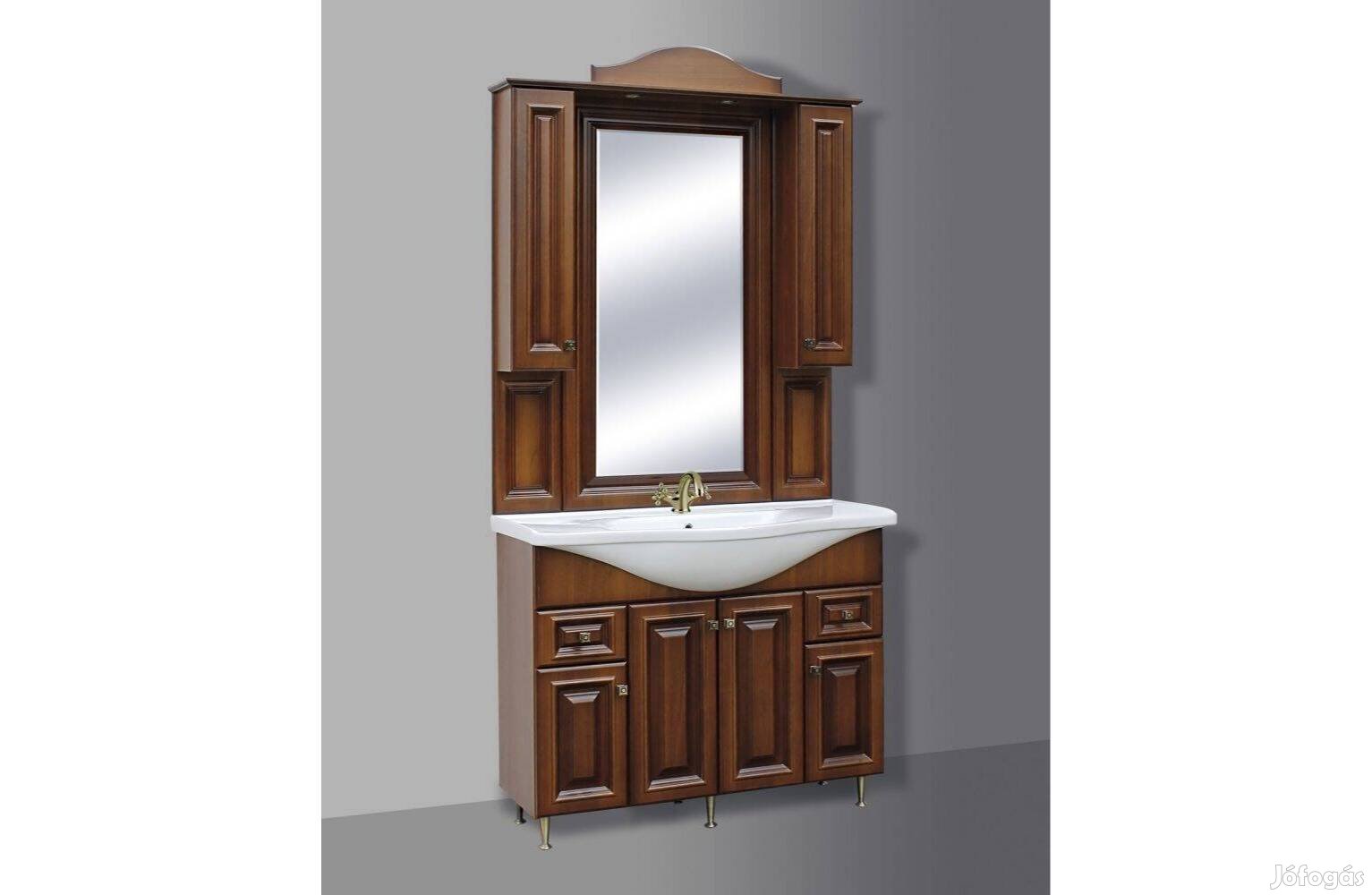 Fürdőszoba bútor, G Barokk 100, fújt dió színben Országos