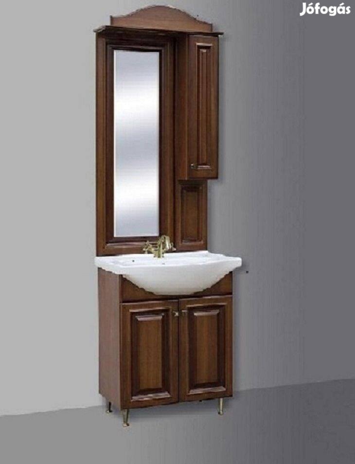 Fürdőszoba bútor, G Barokk 65, fújt dió színben Országos szállítással