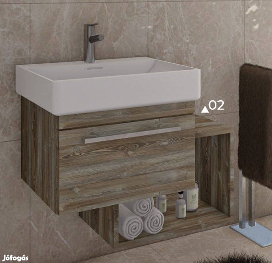Fürdőszoba bútor, G Cuba 80, Titán színben Országos szállítással is