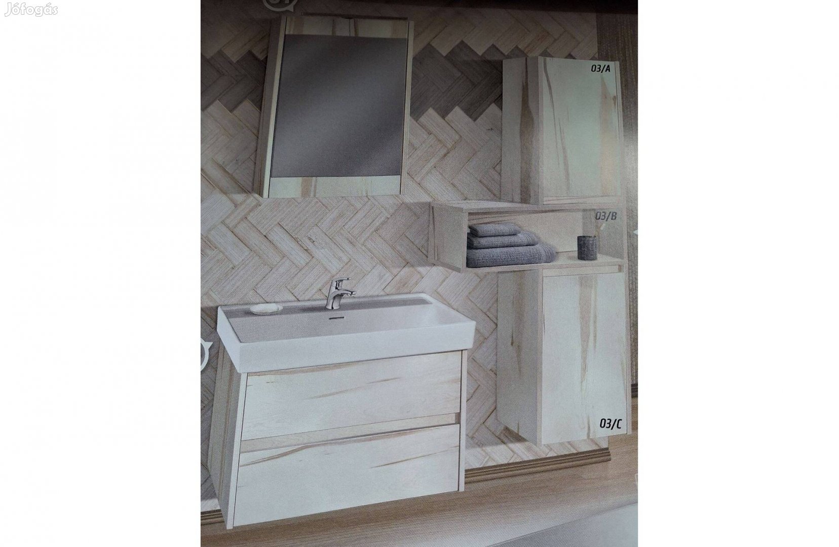 Fürdőszoba bútor, G Domino Kréta színben Országos szállítással is kérh
